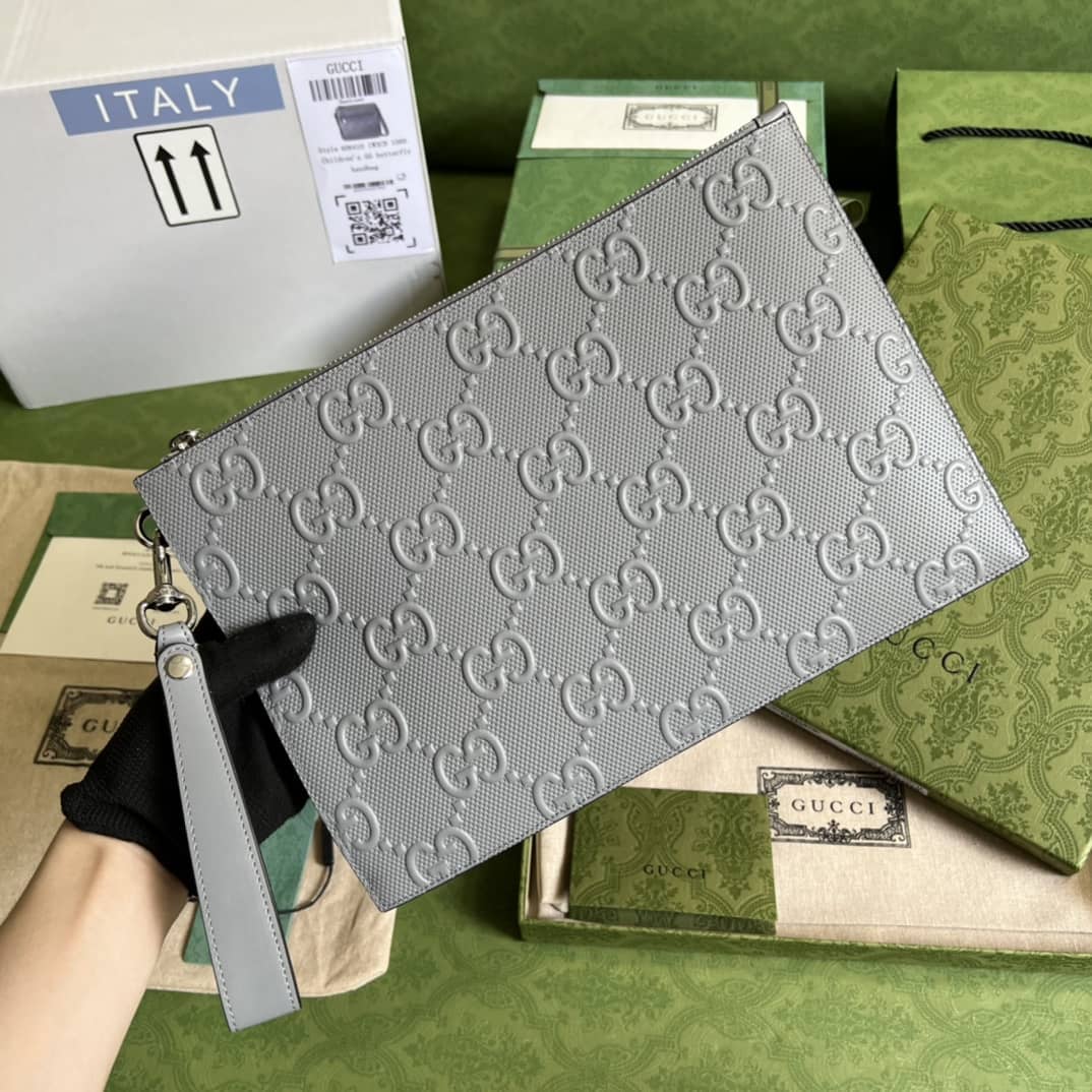 Gucci Purse Dupes Mens GG Embossed Pouch 625569