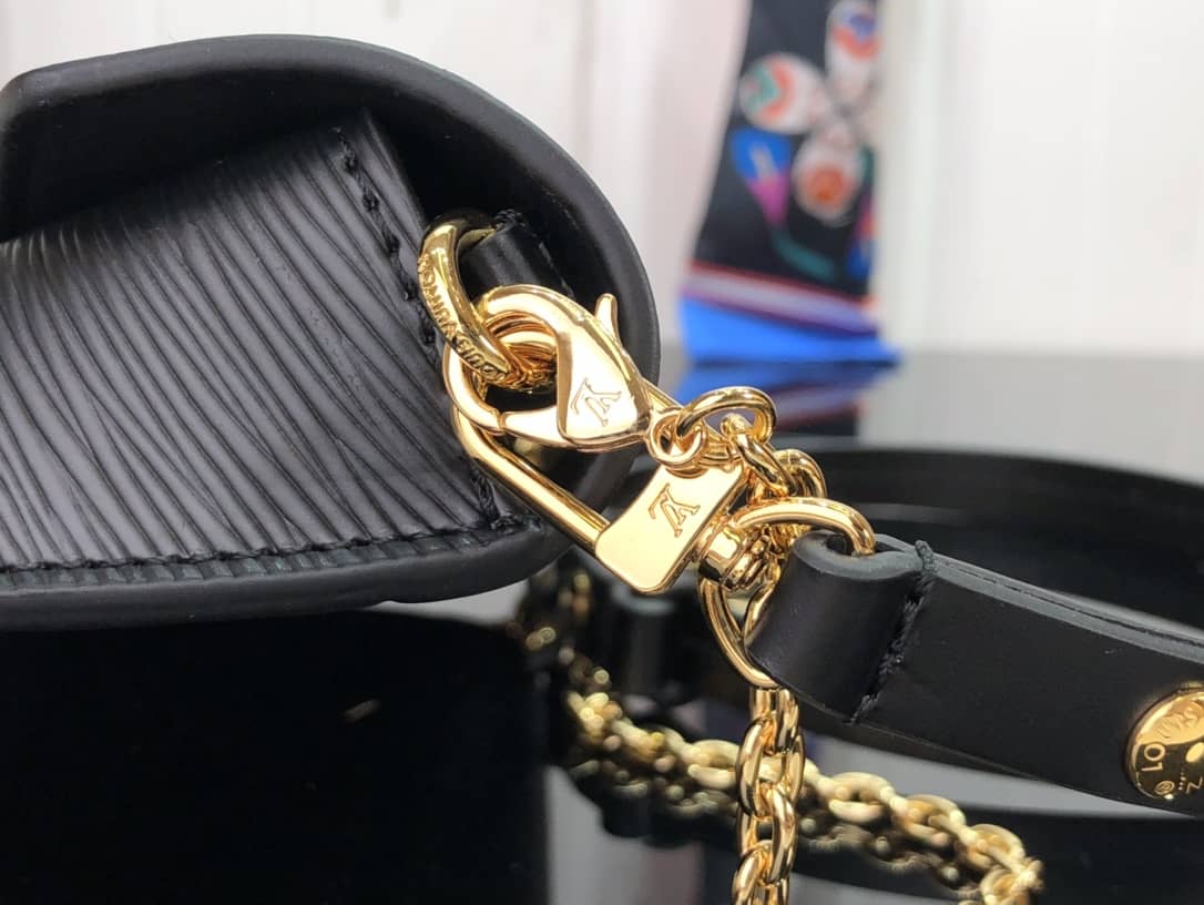Louis Vuitton Epi Leather Padlock On Strap Replica Bag Black M80819