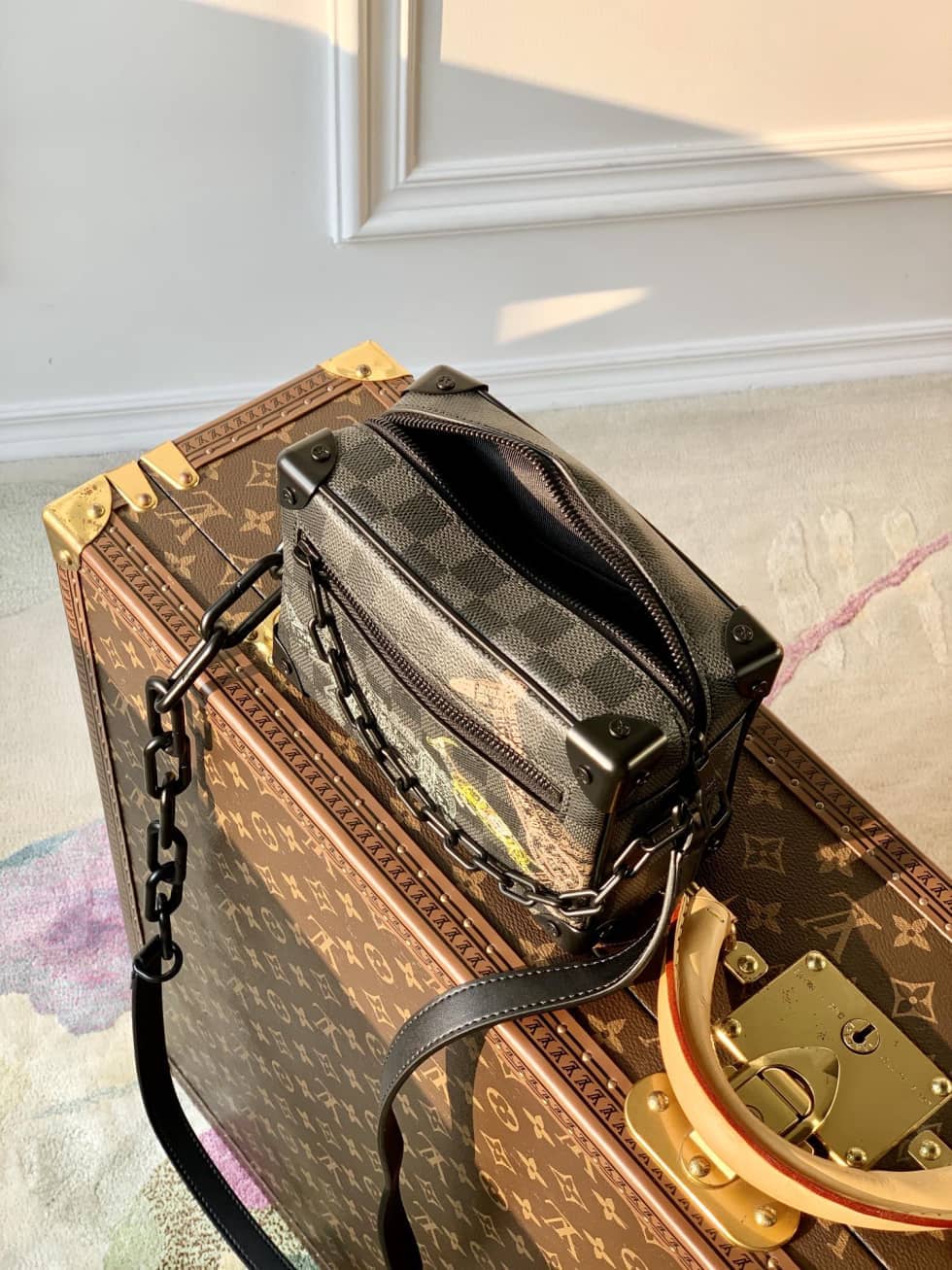 Louis Vuitton Mini Soft Trunk Black N45278 Replica Shoulder Bag