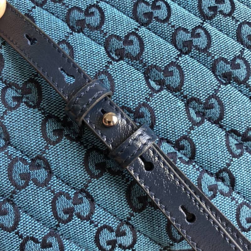 Gucci GG Marmont Small Shoulder Handbag Camera Bag Replica Blue 447632