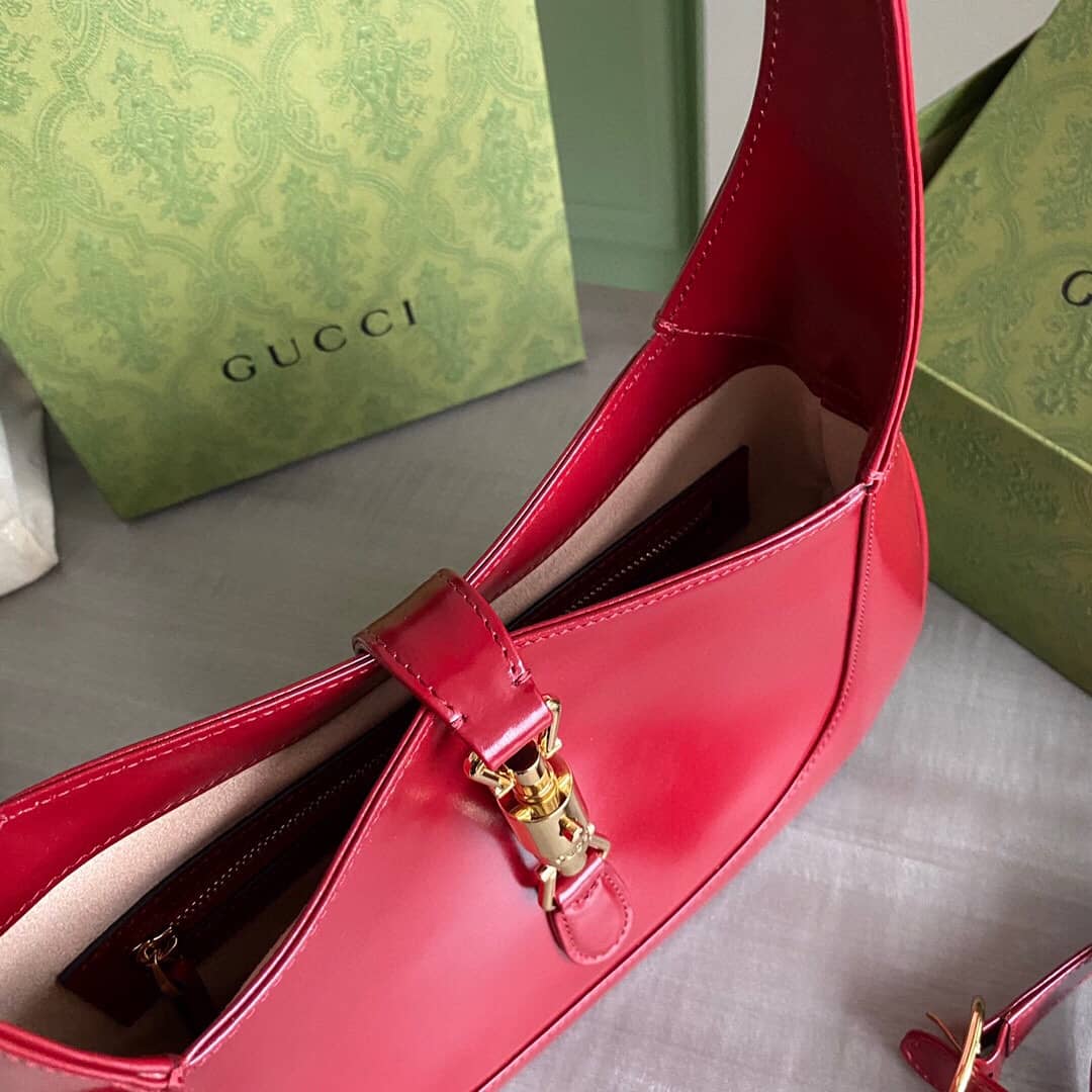 Gucci GG Jackie 1961 Small Hobo Shoulder Bag Replica Red 636709