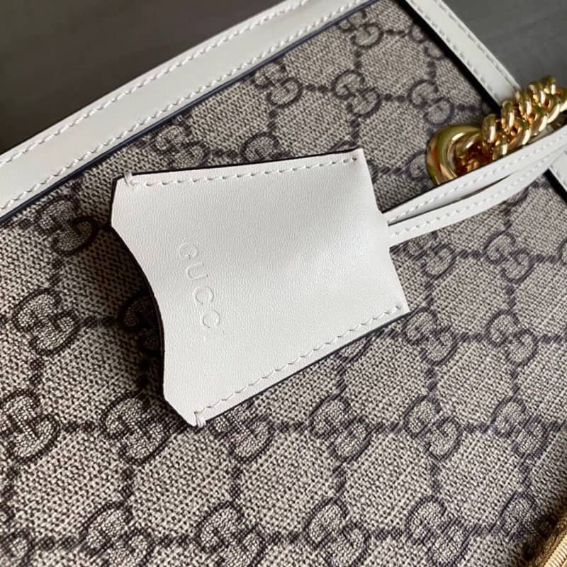 Gucci Padlock Medium GG Supreme Shoulder Bag Replica Gray White 479197