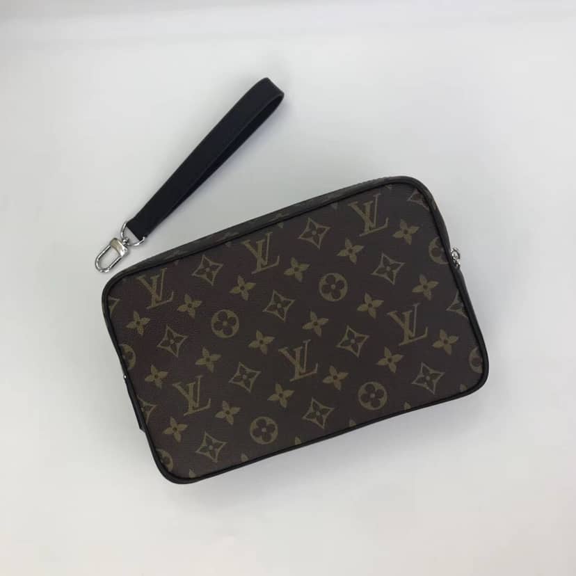 Louis Vuitton Monogram Macassar Pochette Kasai Replica Clutch M42838