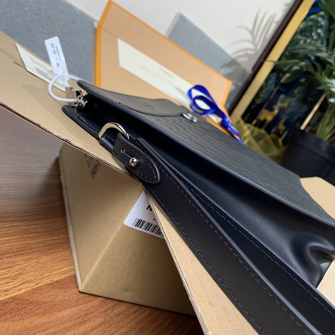 Louis Vuitton Damier Graphite Standing Pouch Replica Black N60448