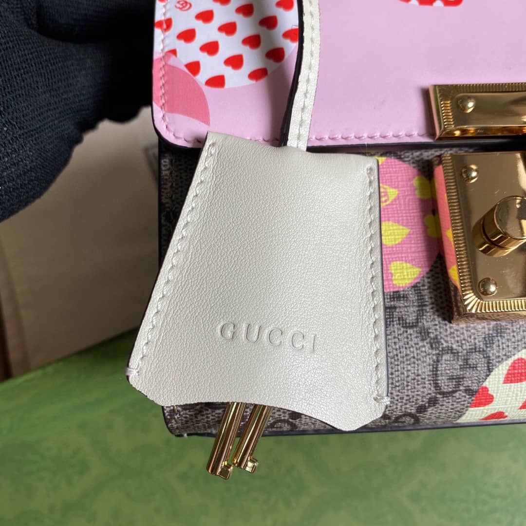 Gucci Padlock Small GG Chain Shoulder Bag Replica Pink 409487