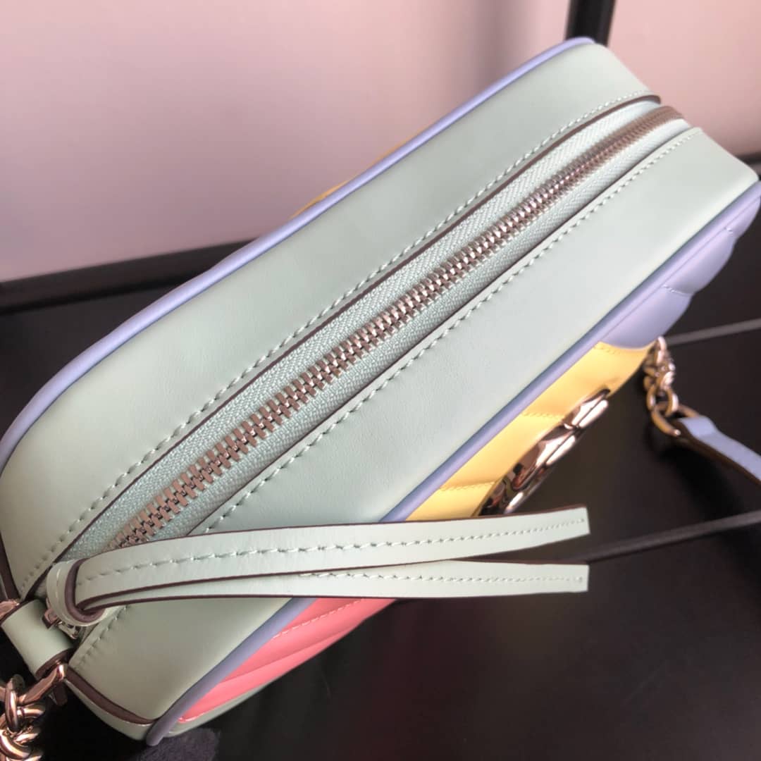 Gucci Handbag Dupes GG Marmont Small Shoulder Handbag Camera Bag Replica Colorful 447632