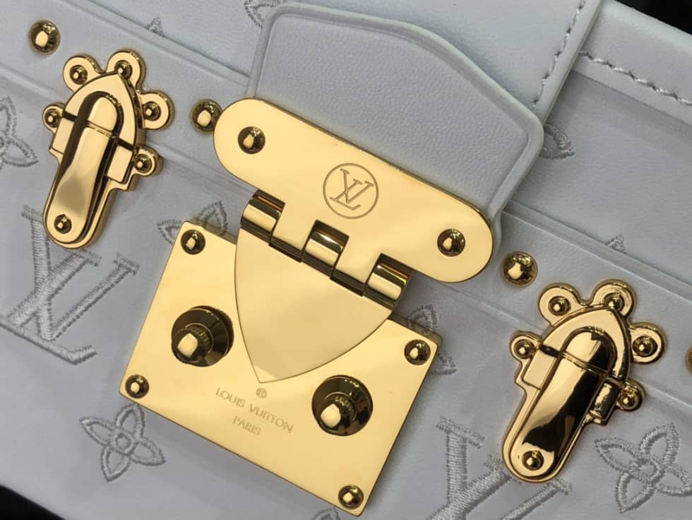 Louis Vuitton Petite Malle Monogram Flou White M20745 Replica Trunk Box