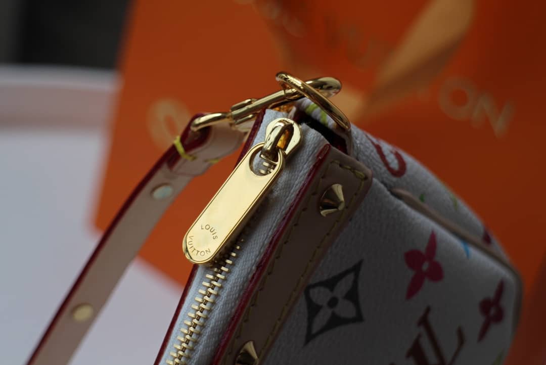Louis Vuitton Pochette Dupe Monogram Multi Accessoires  Pouch White M92649