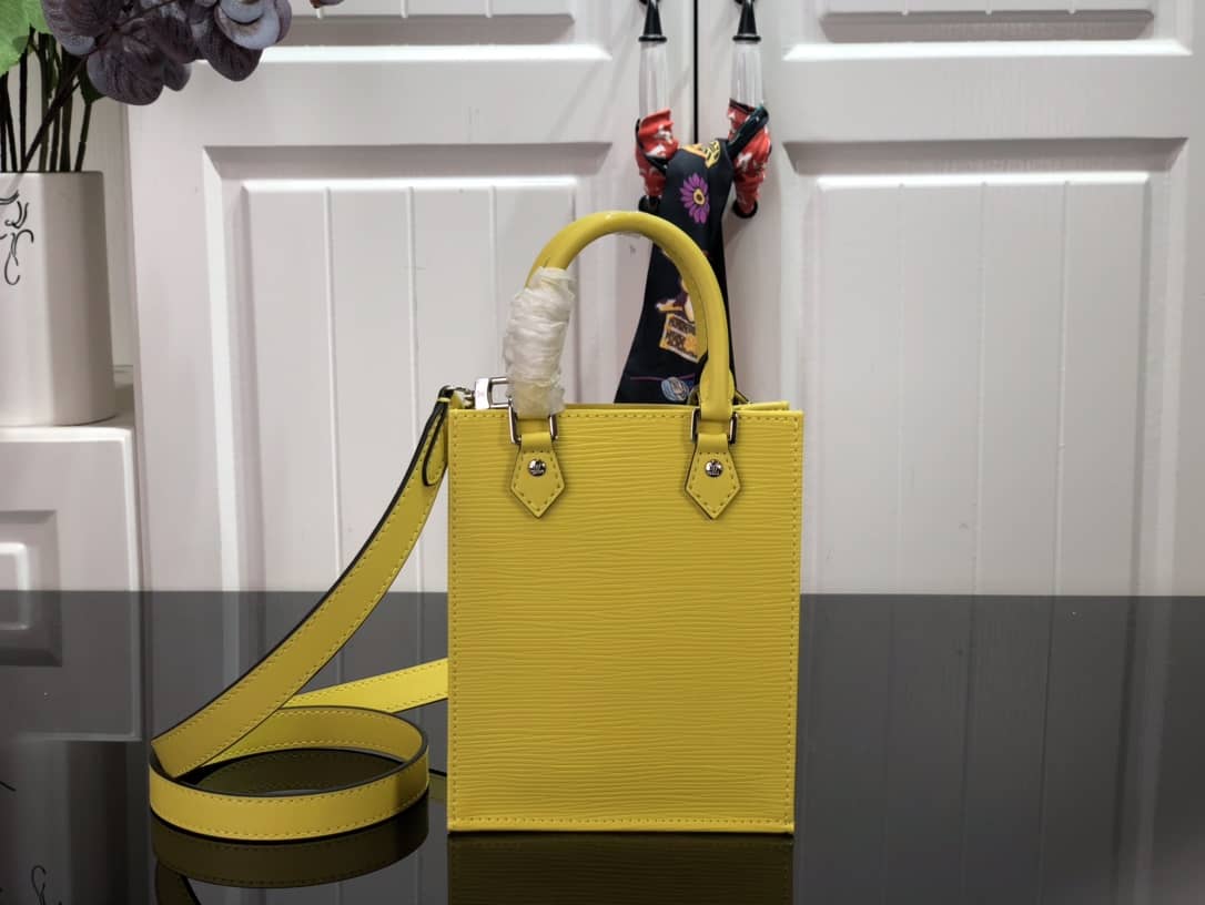 Louis Vuitton Petit Sac Plat Flat Shoulder Bag Replica Yellow M80169
