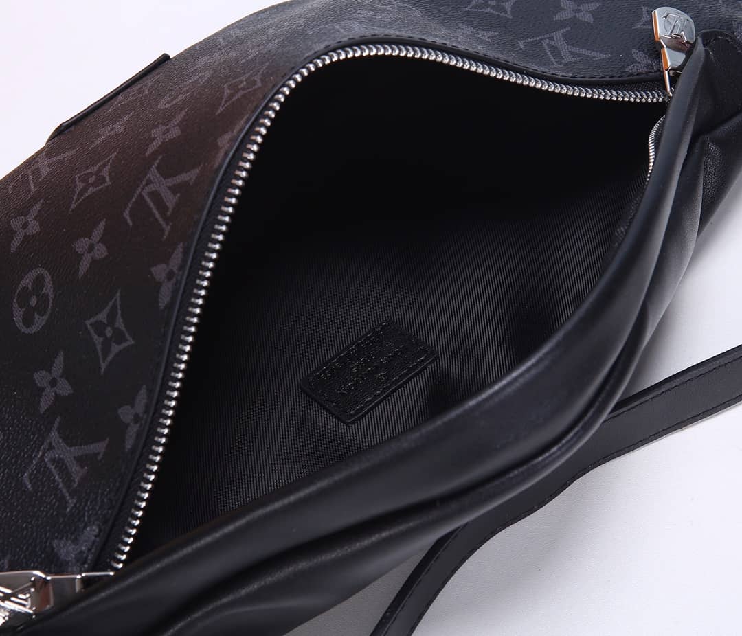 Louis Vuitton Monogram Eclipse Discovery Replica Waist Bag Black M44336