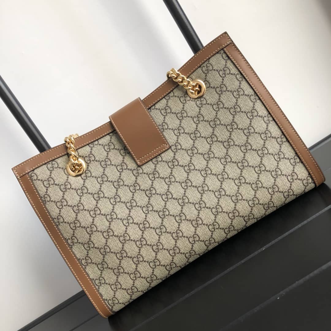 Gucci Padlock Medium GG Supreme Shoulder Bag Replica Brown 479197