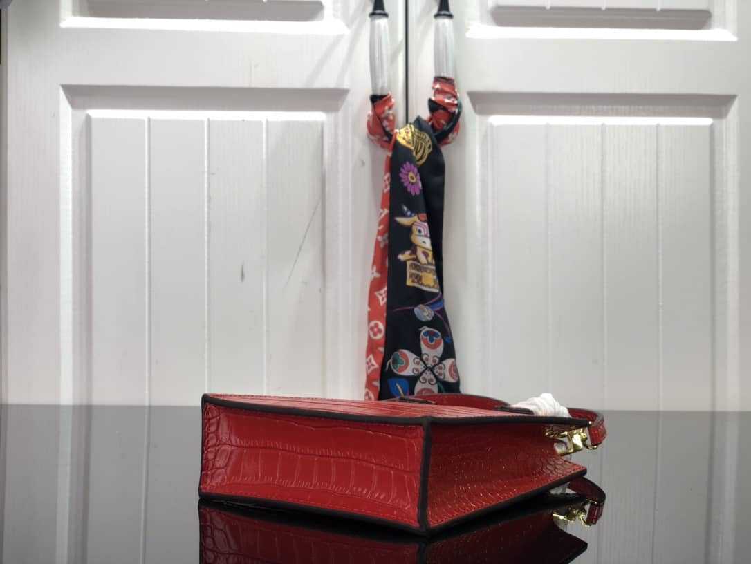 Louis Vuitton Petit Sac Plat Flat Shoulder Bag Replica Red M80169