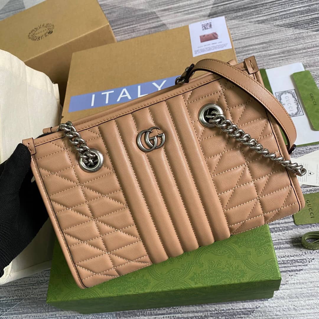 Gucci GG Marmont Small Tote Replica Brown 681483