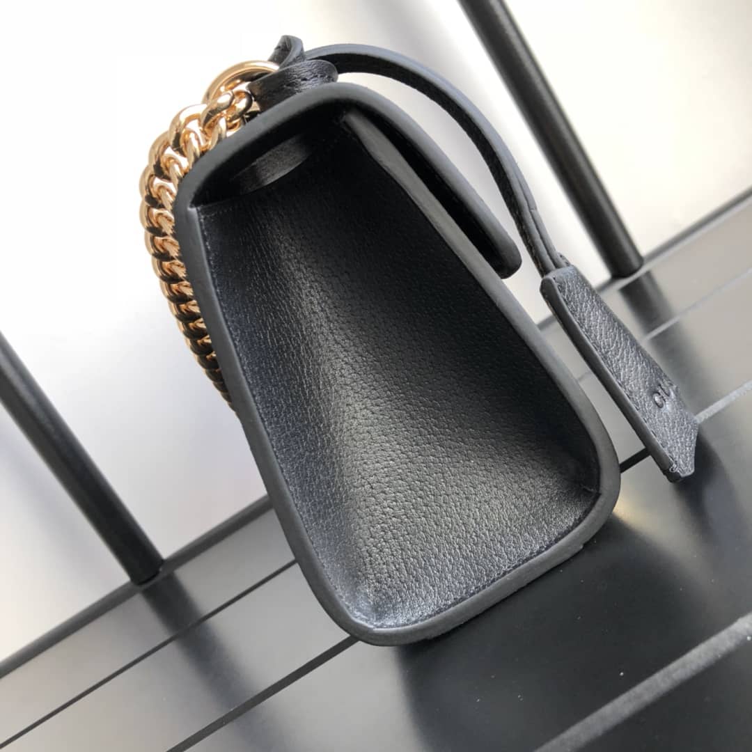 Gucci Padlock Bee Star Small Shoulder Bag Replica Black 432182