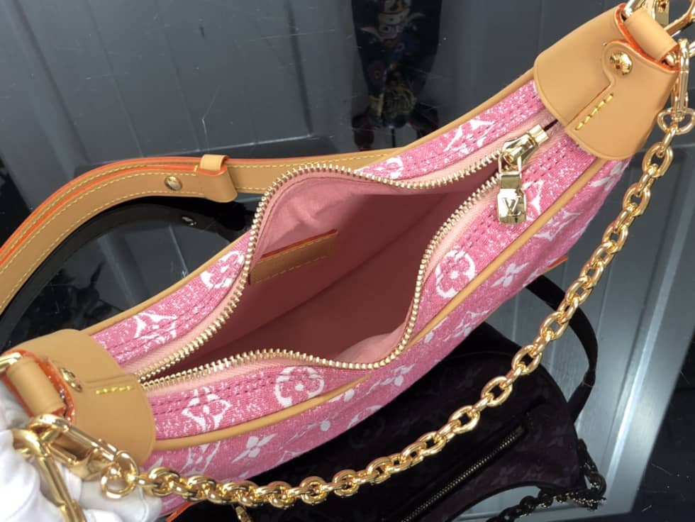 Louis Vuitton Denim Loop Bag Pink M81166 Replica Hobo