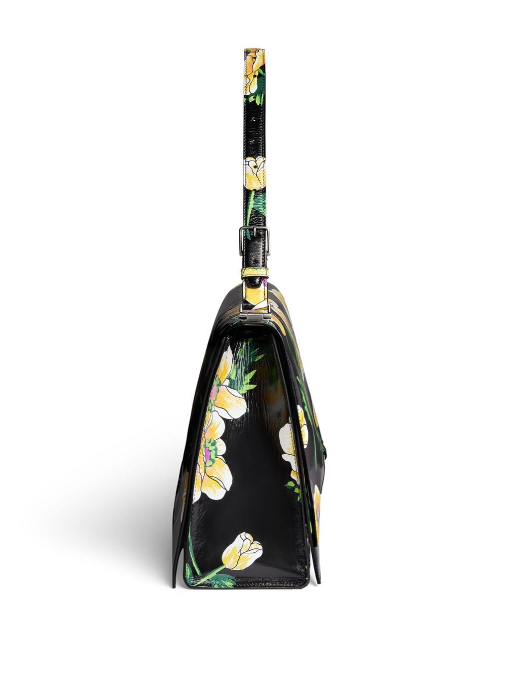 Balenciaga Bag Dupe large Crush Sling floral-print shoulder bag - Cola