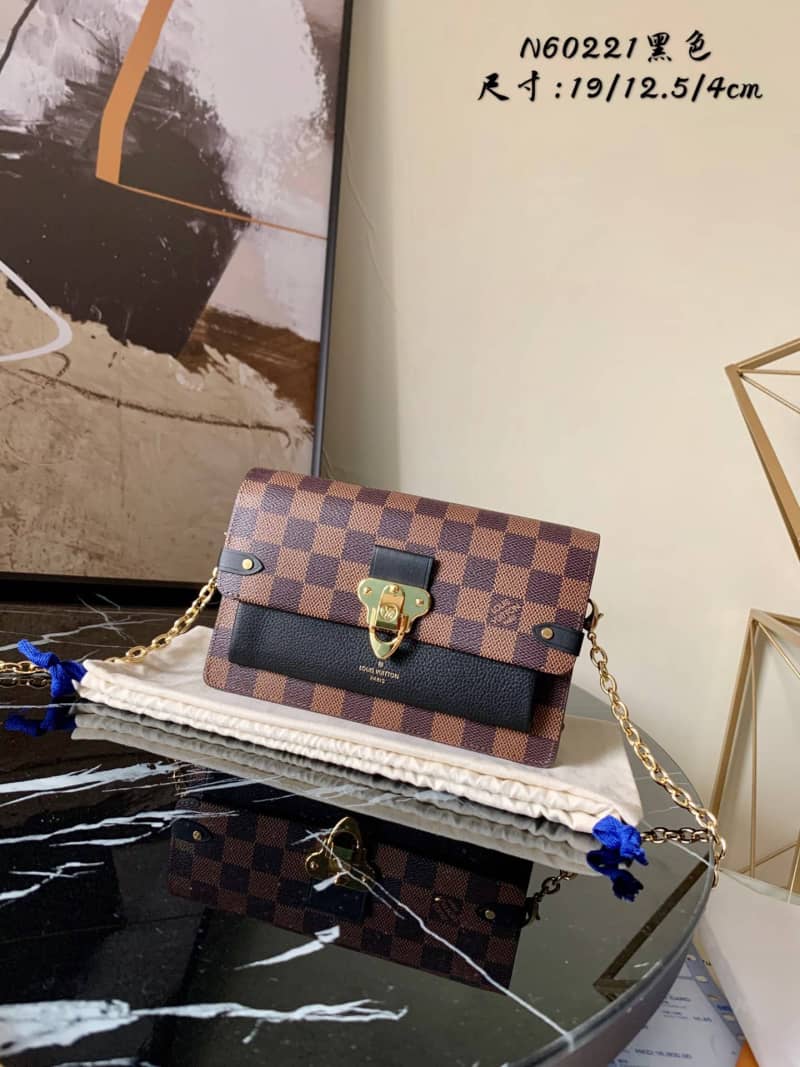 Louis Vuitton Vavin Chain Wallet Replica Bag Black N60221