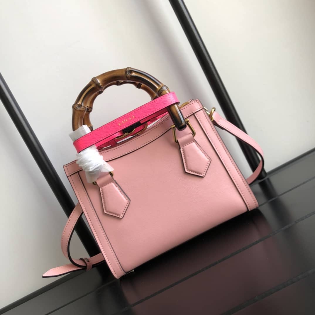Gucci Diana Mini Bamboo Tote Bag Replica Pink 655661
