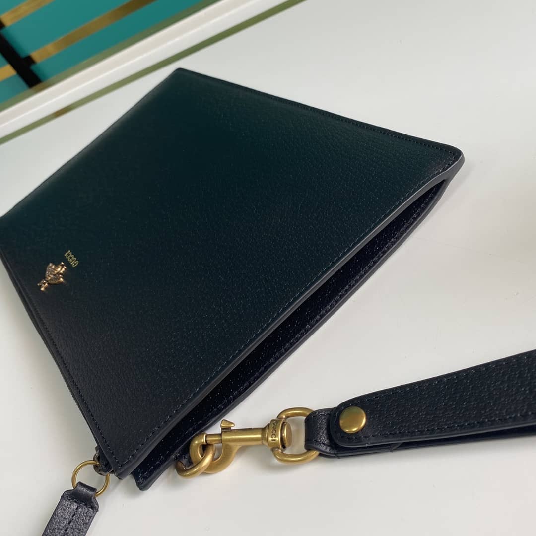 Gucci Animalier Leather Pouch Replica 523684