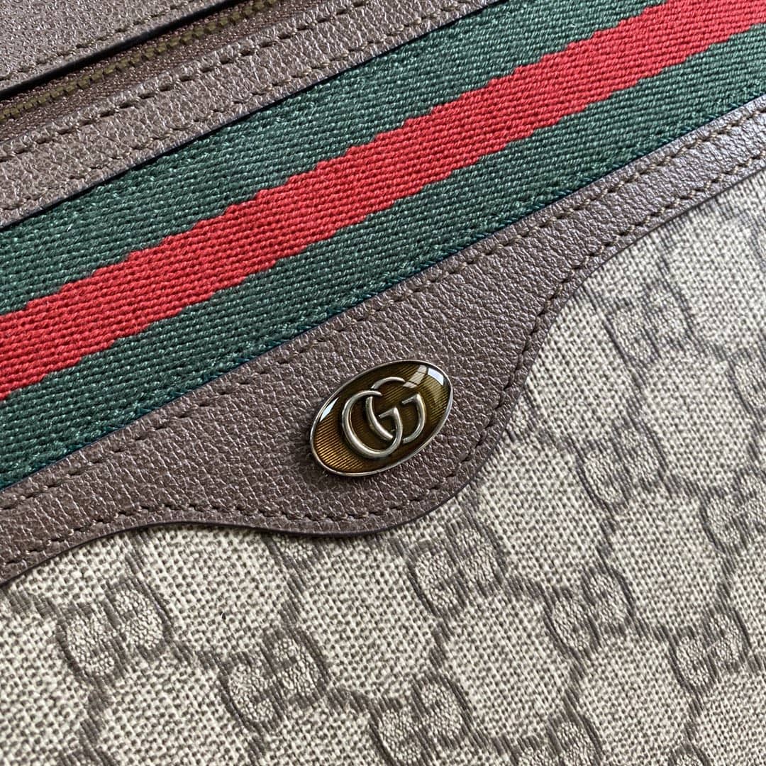 Gucci GG Supreme Ophidia Canvas Clutch Replica 597619