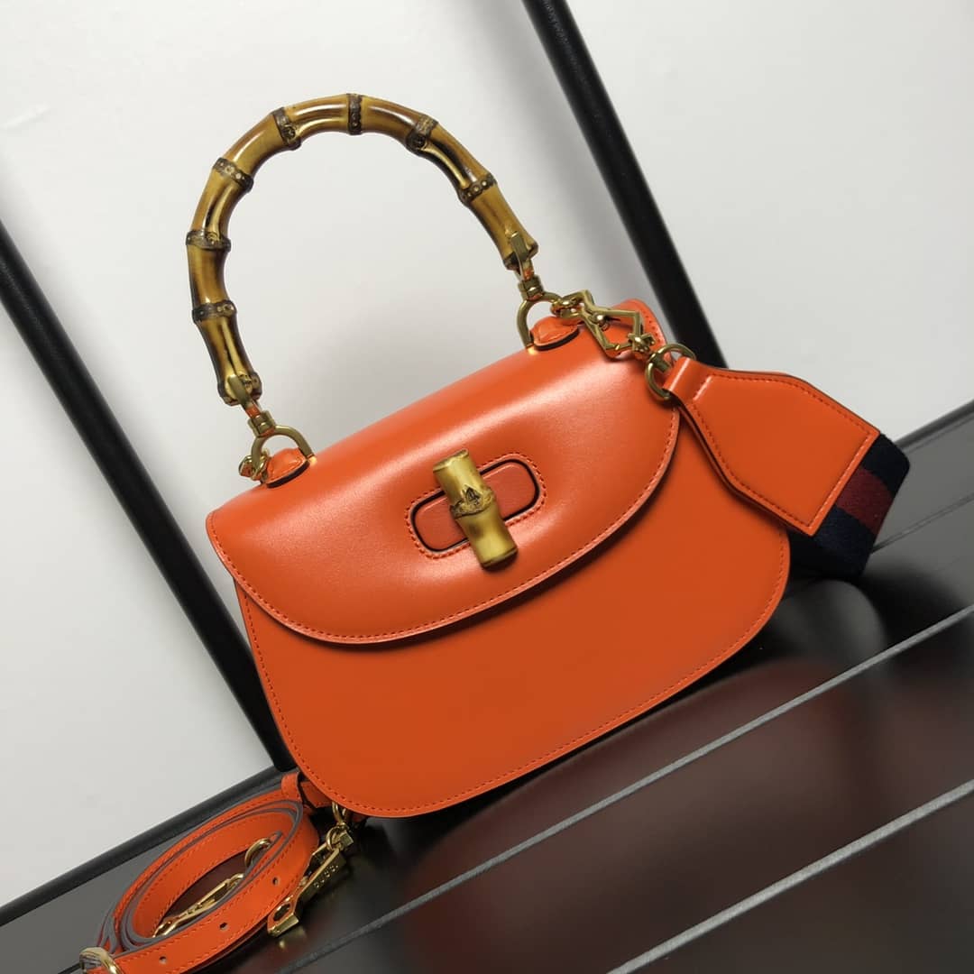 Gucci Bamboo 1947 Small Top Handle Bag 675797 Red Replica