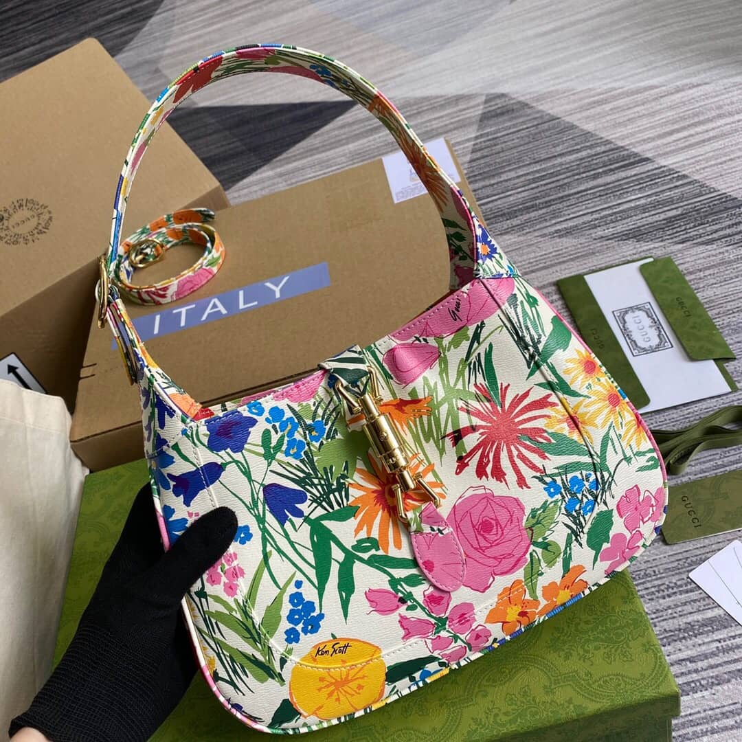 Gucci GG Jackie 1961 Small Hobo Shoulder Bag Replica Colorful 636709