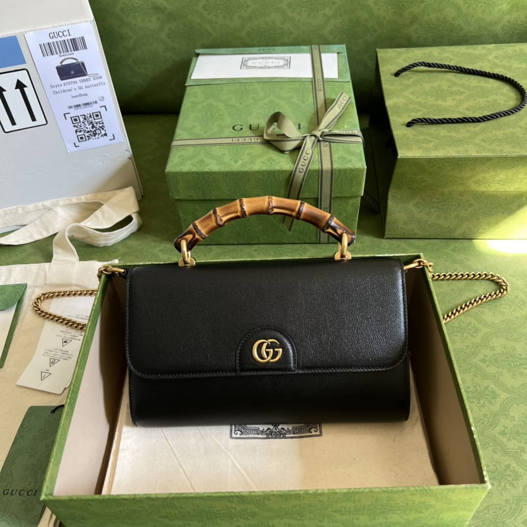 Gucci GG Large Top Handle Bag With Bamboo 675795 Replica