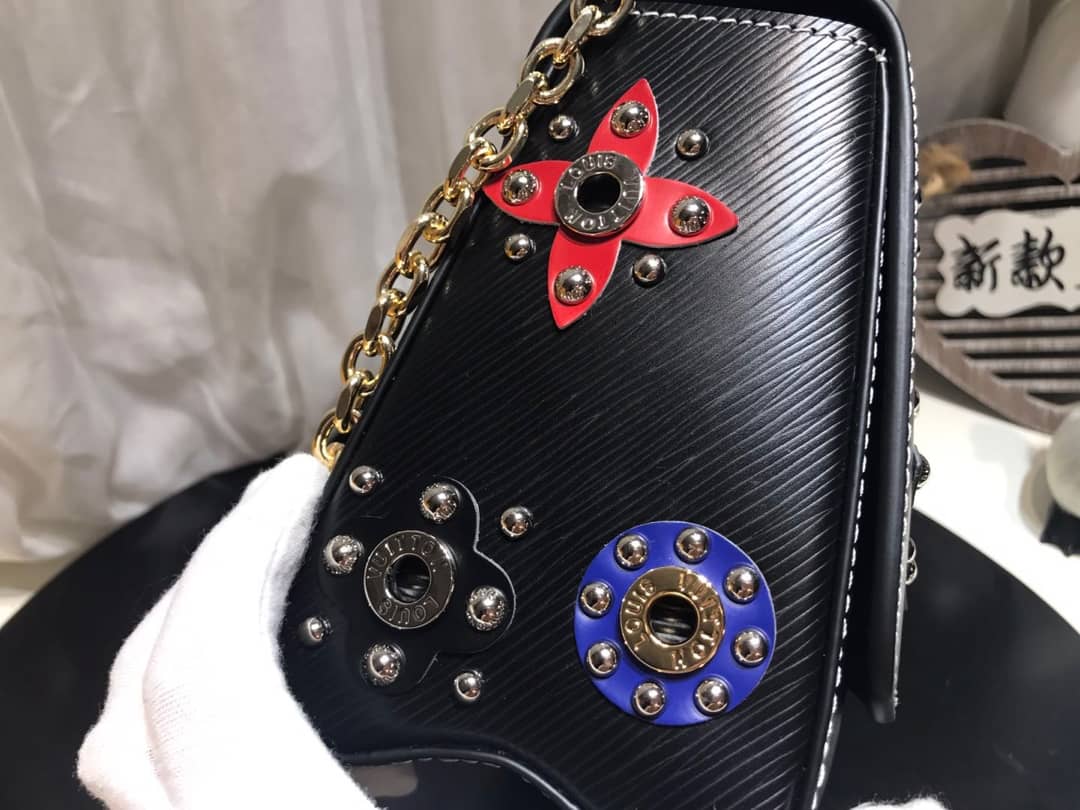 Louis Vuitton Epi Leather Twist MM Replica Bag Black