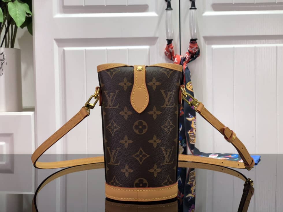 Louis Vuitton Fold Me Pouch Monogram Brown M80874 Replica Bucket Bag