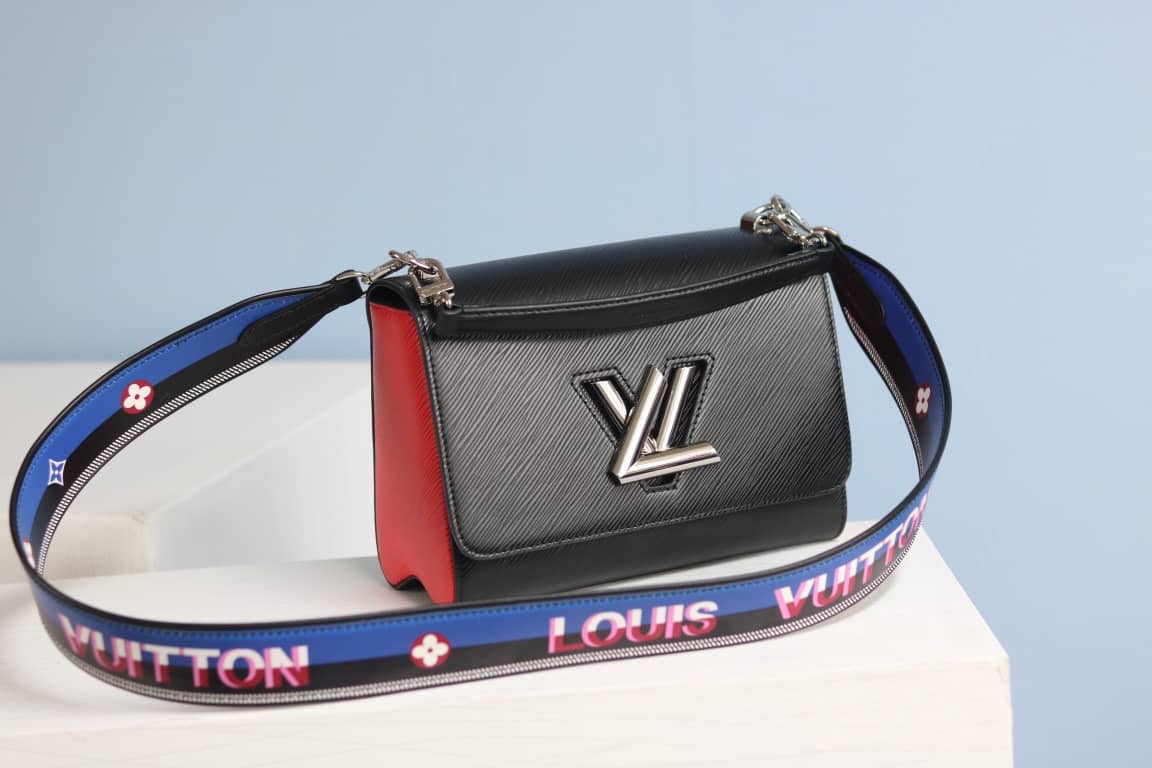 Louis Vuitton Textured Epi Leather Twist Series Bag Black