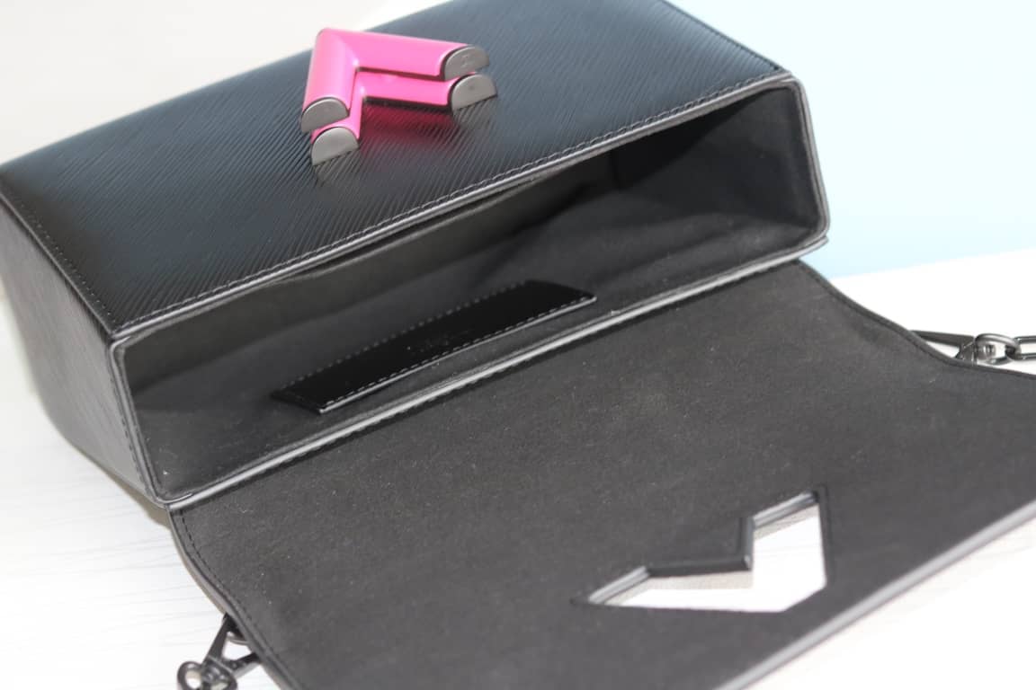 Louis Vuitton Textured Epi Leather Twist Series Bag Black