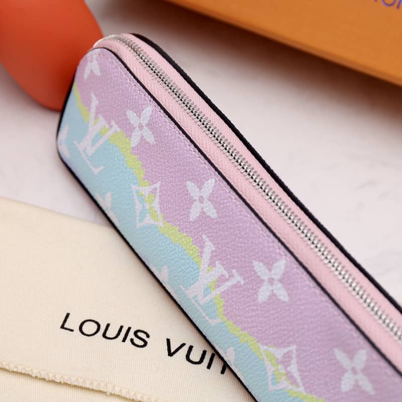 Louis Vuitton Pencil Pouch Elizabeth Monogram Canvas Replica Blue GI0009
