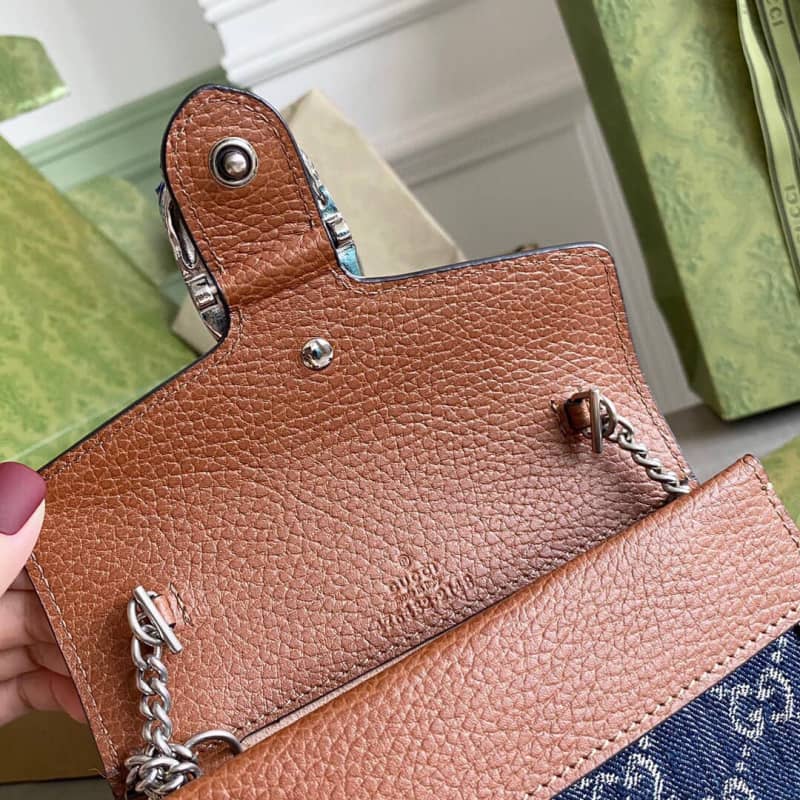 Gucci Dionysus GG Supreme Super Mini Bag Replica Blue 476432