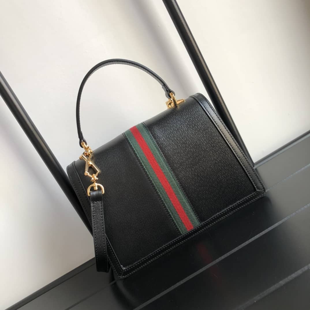 Gucci Ophidia Small Top Handle Bag Replica Black 651055