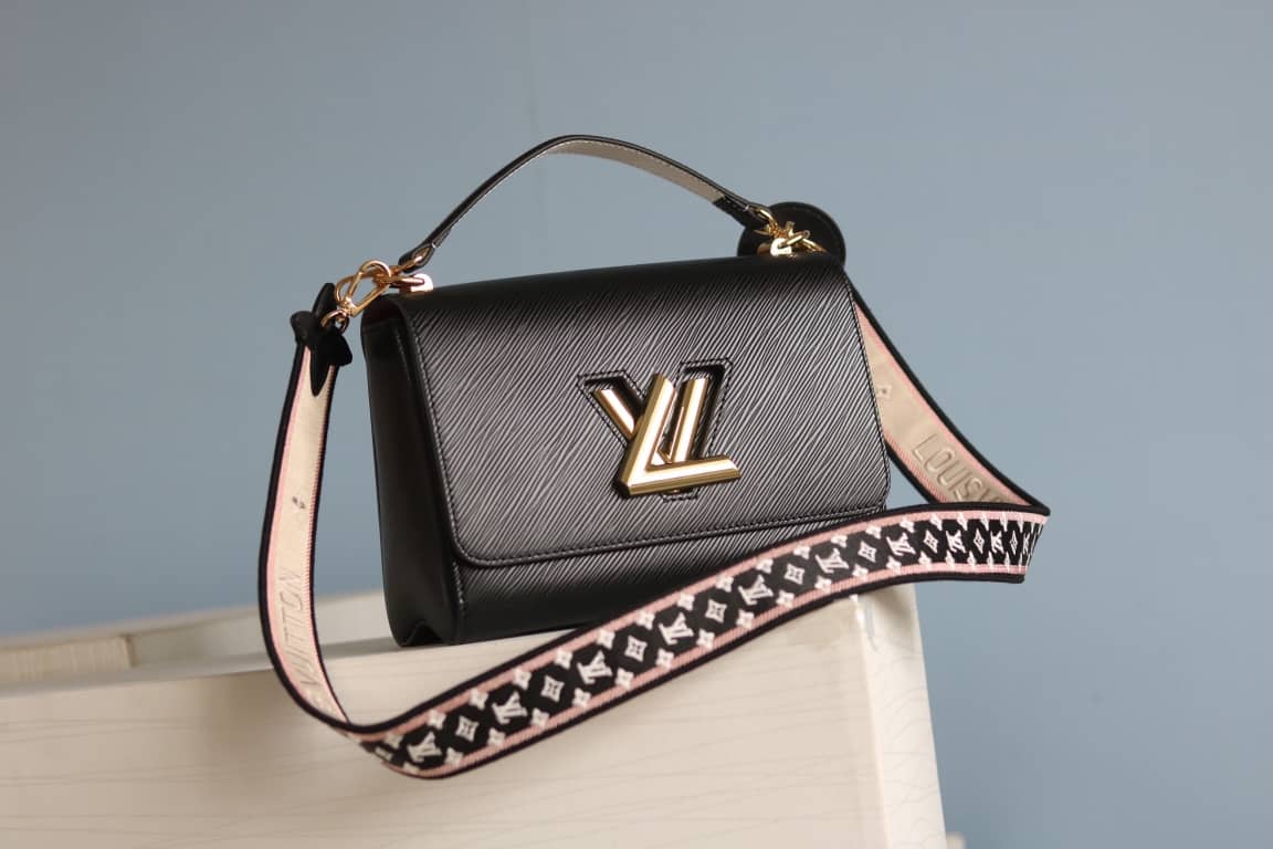 Louis Vuitton Textured Epi Leather Twist Series Bag Black