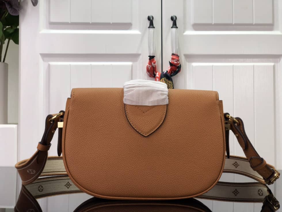 Louis Vuitton Pont 9 Soft MM Grained Calfskin Brown M58967 Replica Crossbody Bag