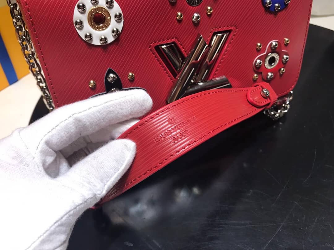 Louis Vuitton Epi Leather Twist MM Replica Bag Red