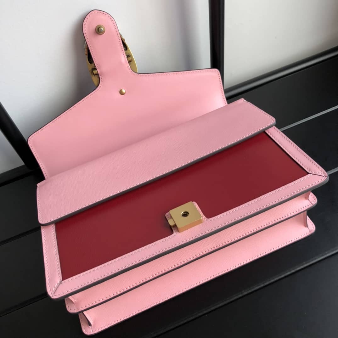 Gucci Dionysus Dupe GG Supreme Dionysus Chain Shoulder Bag Replica Red 400249