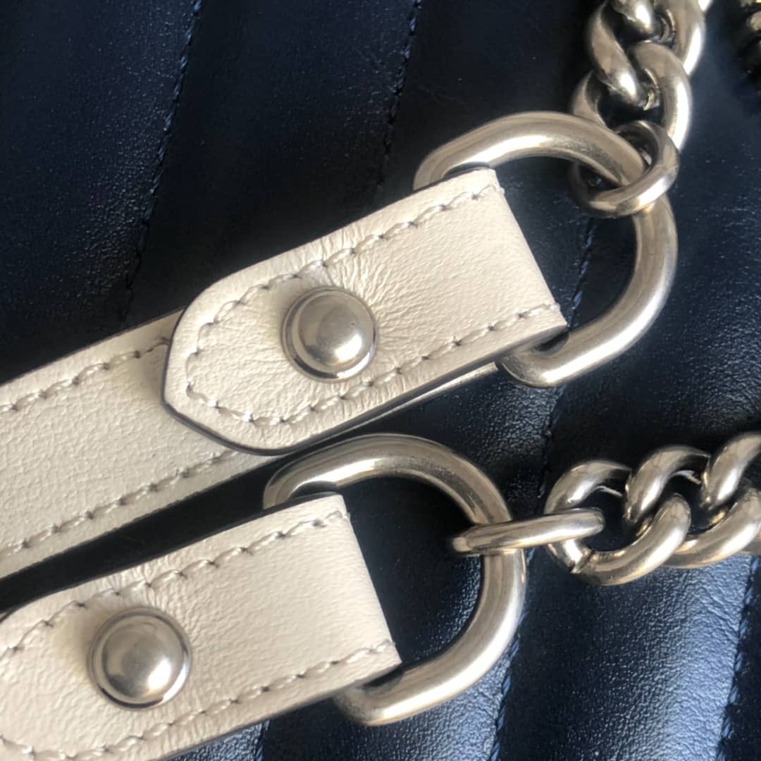 Gucci GG Marmont Round Mini Shoulder Bag Replica Blue 550154