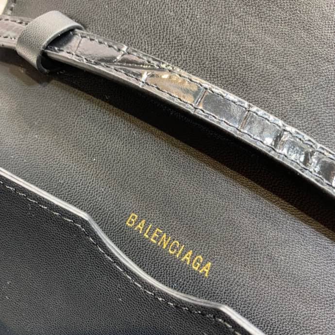 Balenciaga Crocodile Embossed Box Replica Shoulder Bag