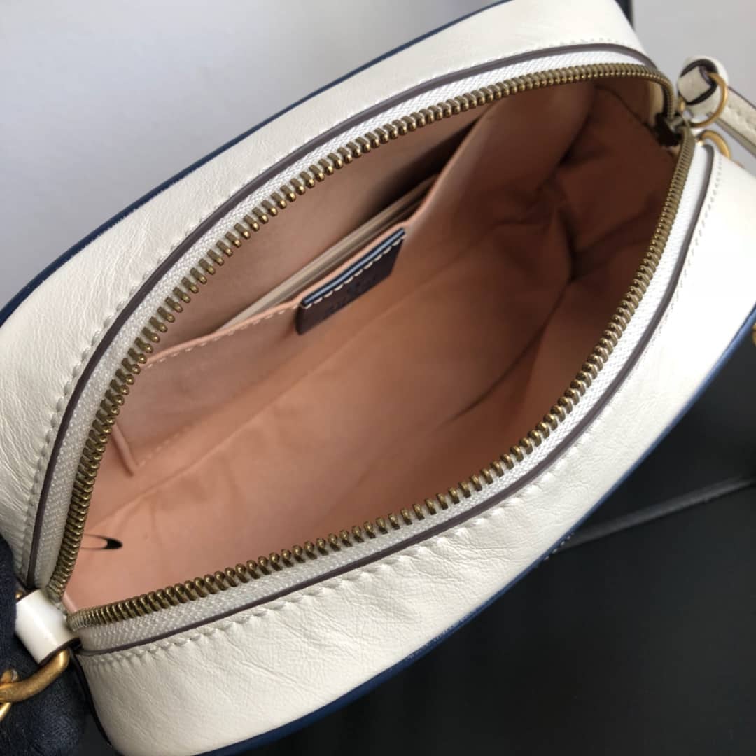 Gucci Handbag Dupes GG Marmont Small Shoulder Handbag Camera Bag Replica White 447632