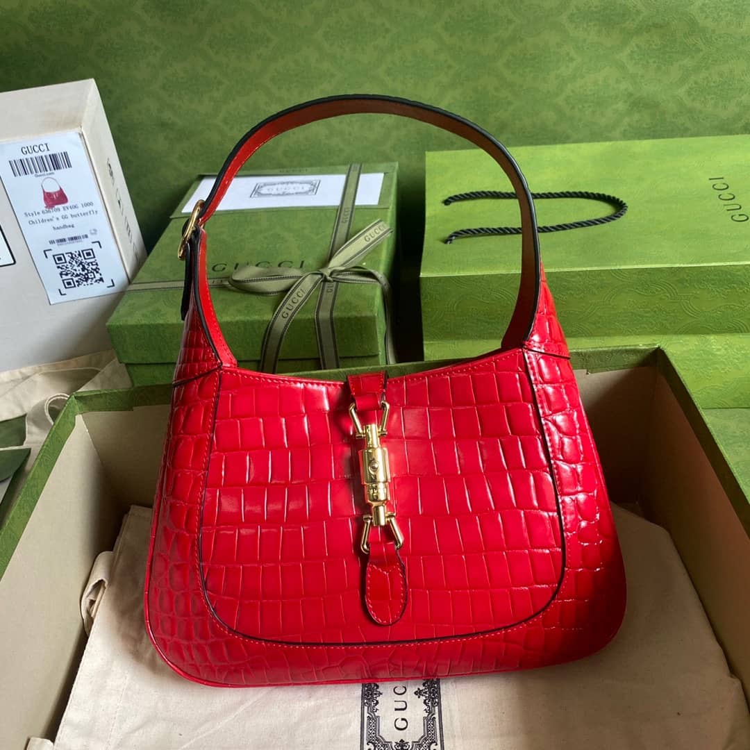 Gucci GG Jackie 1961 Small Hobo Shoulder Bag Replica Red 636709
