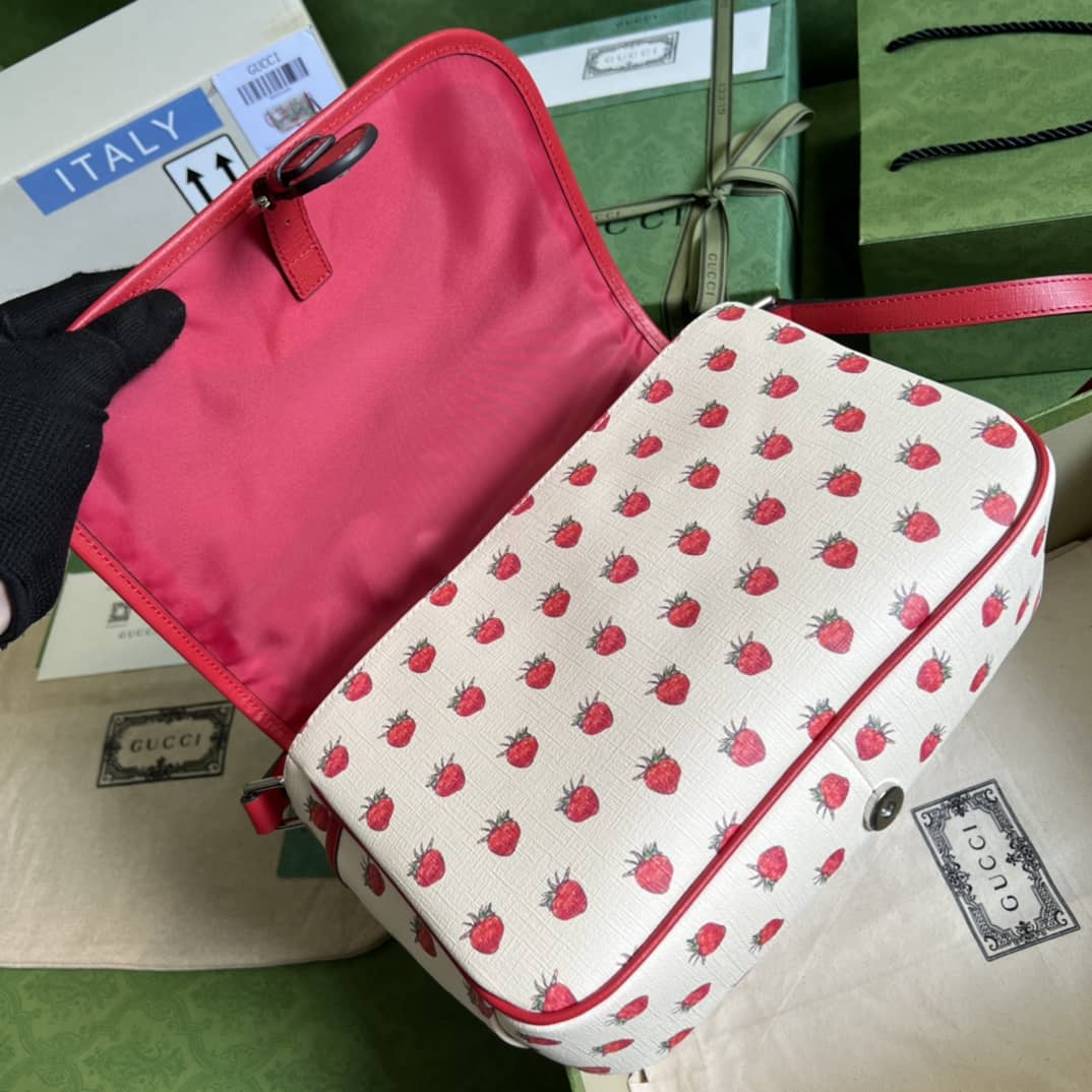 Gucci Children Strawberry Fairy Print 664143 Replica Shoulder Bag