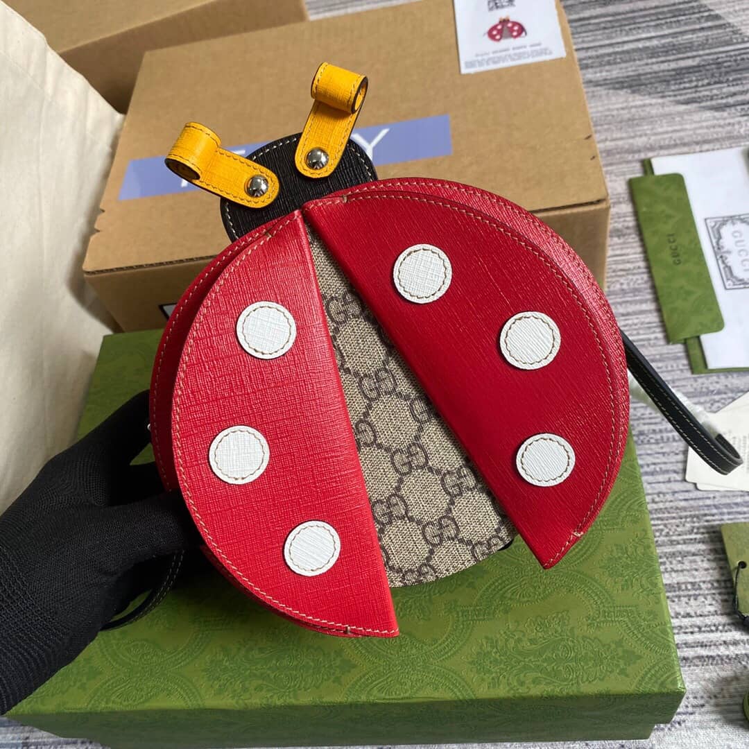 Gucci Children GG Ladybug Shaped Bag Replica 664080