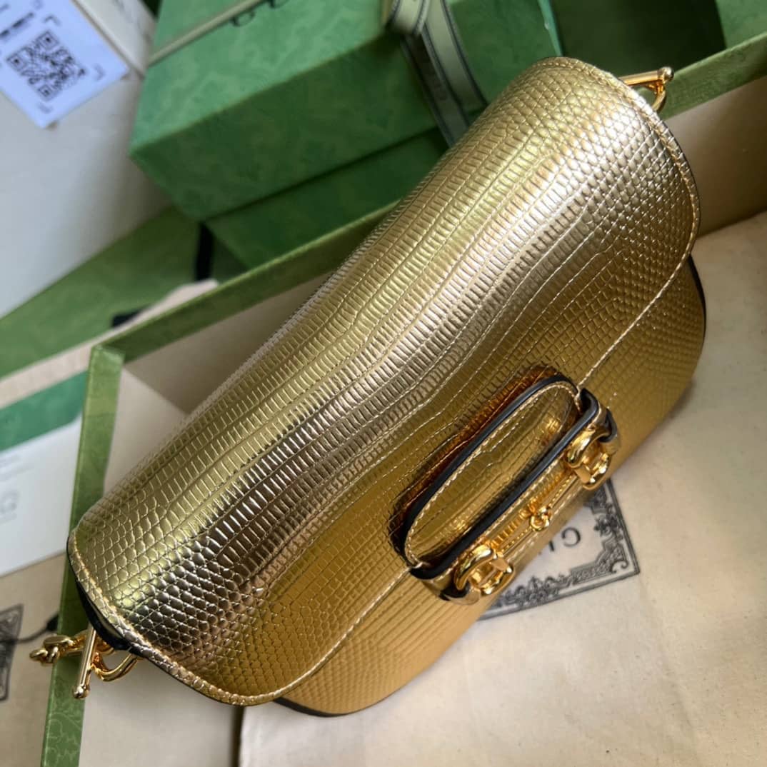 Gucci Horsebit 1955 Lizard Mini 675801 Replica Shoulder Bag