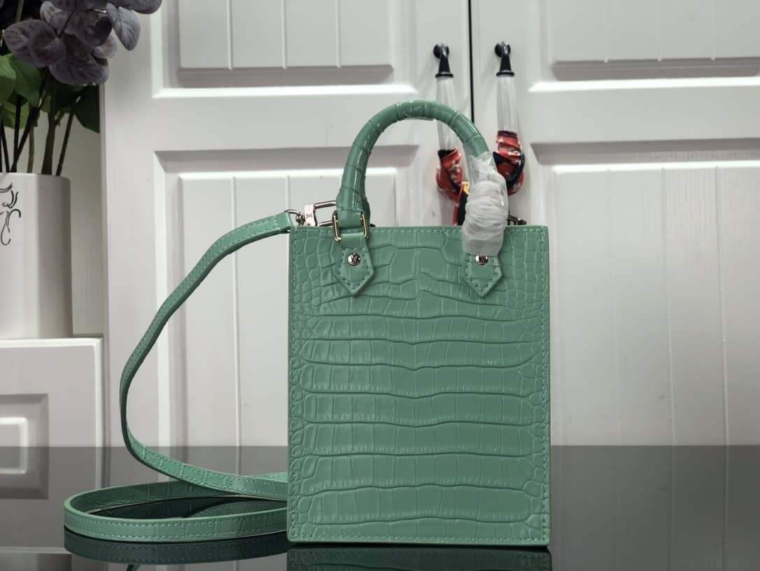 Louis Vuitton Petit Sac Plat Flat Shoulder Bag Replica Green M80169