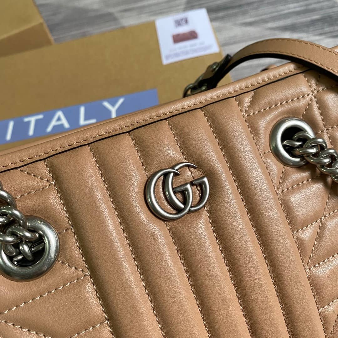 Gucci GG Marmont Small Tote Replica Brown 681483