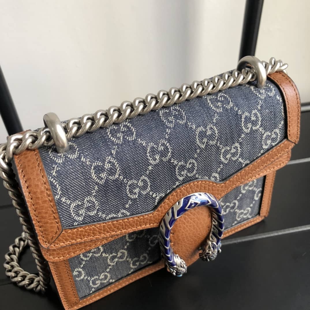 Gucci GG Supreme Dionysus 2way Mini Chain Shoulder Bag Replica Blue 421970