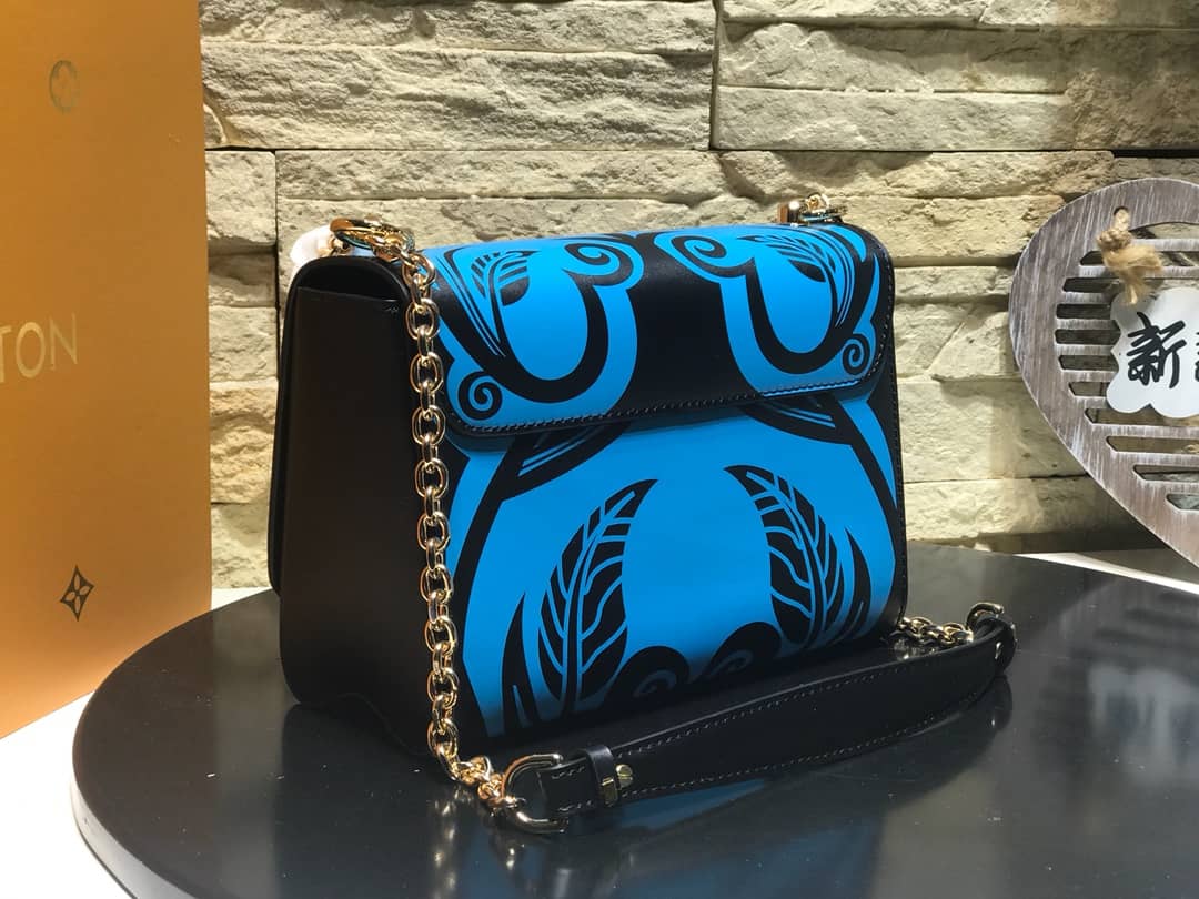 Louis Vuitton Twist MM Bag Blue M50296 Replica