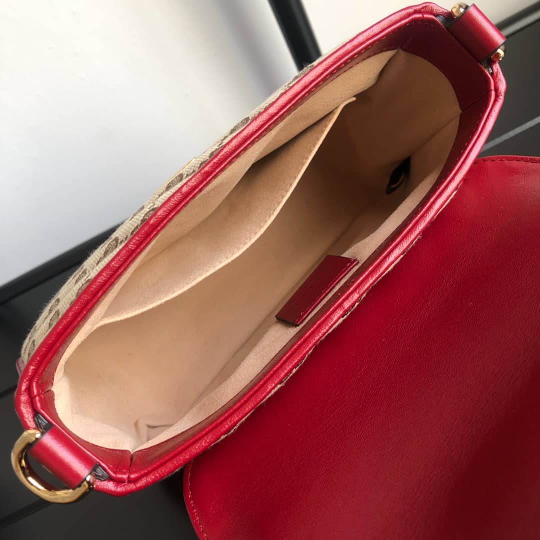 Gucci GG Marmont Mini Top Handle Bag Replica Red 583571
